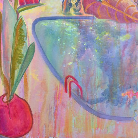 ‘Iridescent Skies = Languid Poolside’