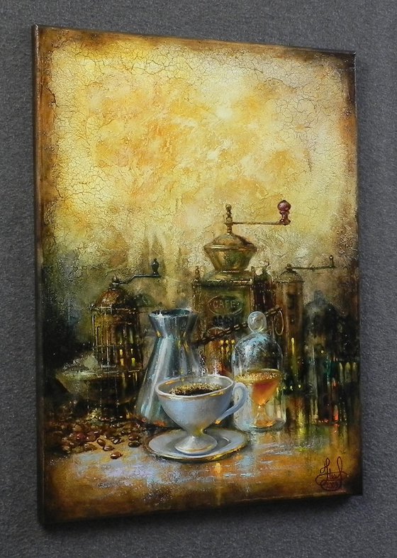 "Coffee house" - Original art