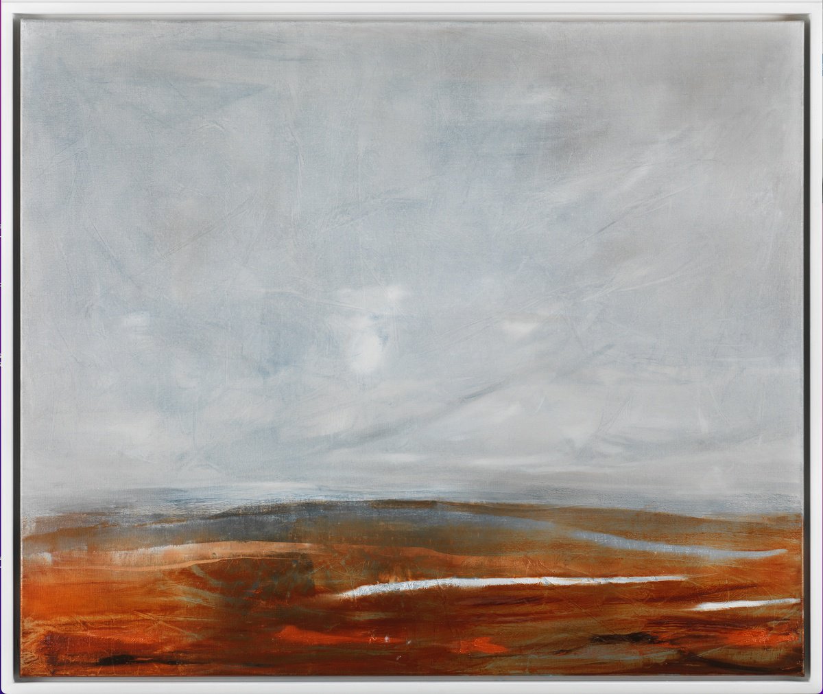 Abstract Landscape Oil Painting By Victoria Curling-Eriksson, 49 X 41", Autumn, Original Artwork