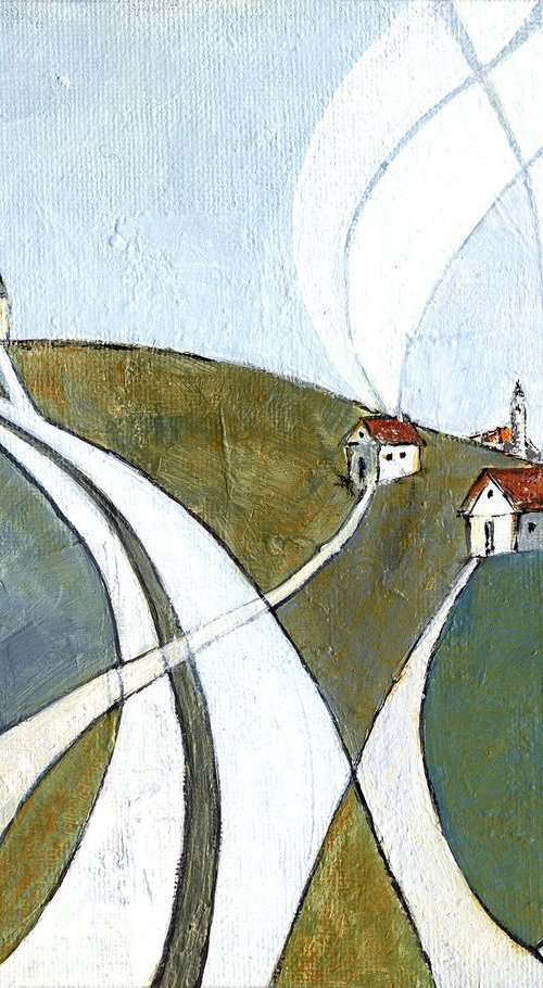 Scattered houses by Aniko Hencz