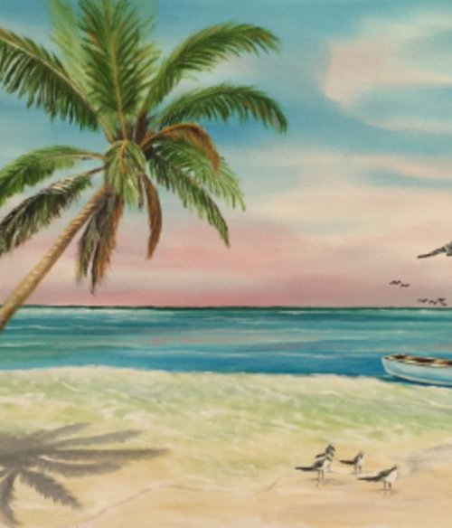 Two Boats In Paradise by Lloyd Dobson
