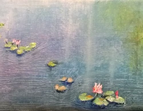 Water lily panorama by Viktória Déri