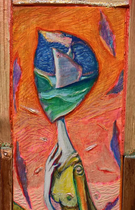 - THE SAILOR'S WOMAN - ( 34 x 15 cm )