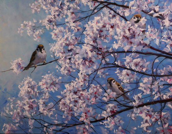 "Three Among the Flowers"