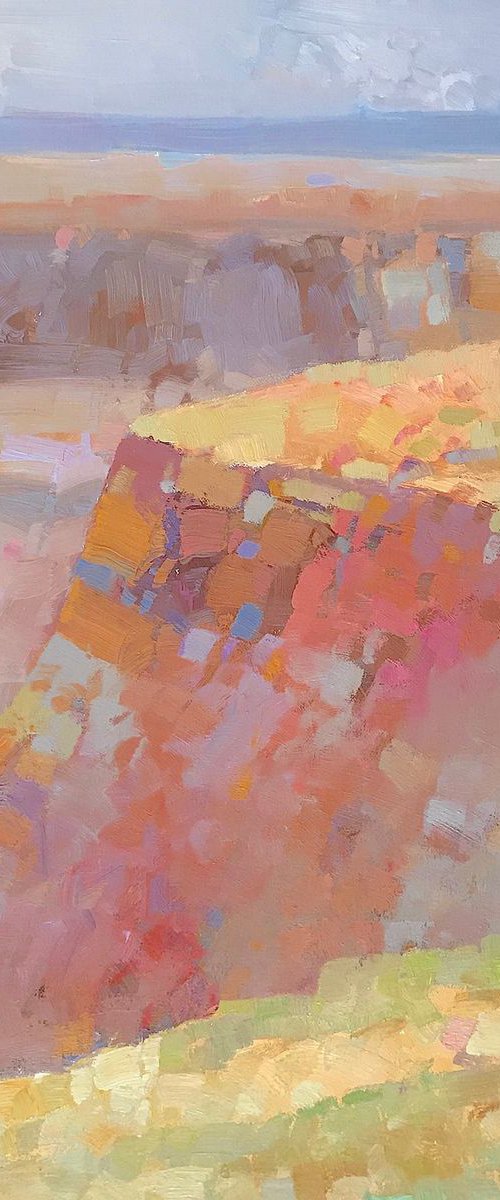 Canyon View, Landscape oil painting, One of a kind, Signed, Handmade artwork by Vahe Yeremyan