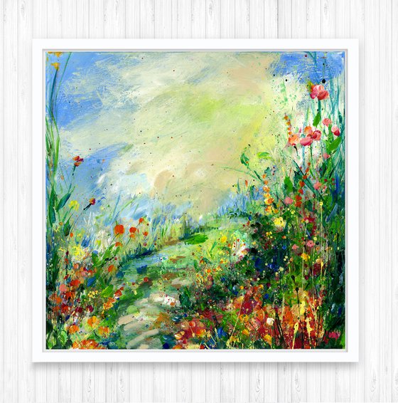 Storybook Journey - Meadow Landscape Painting by Kathy Morton Stanion