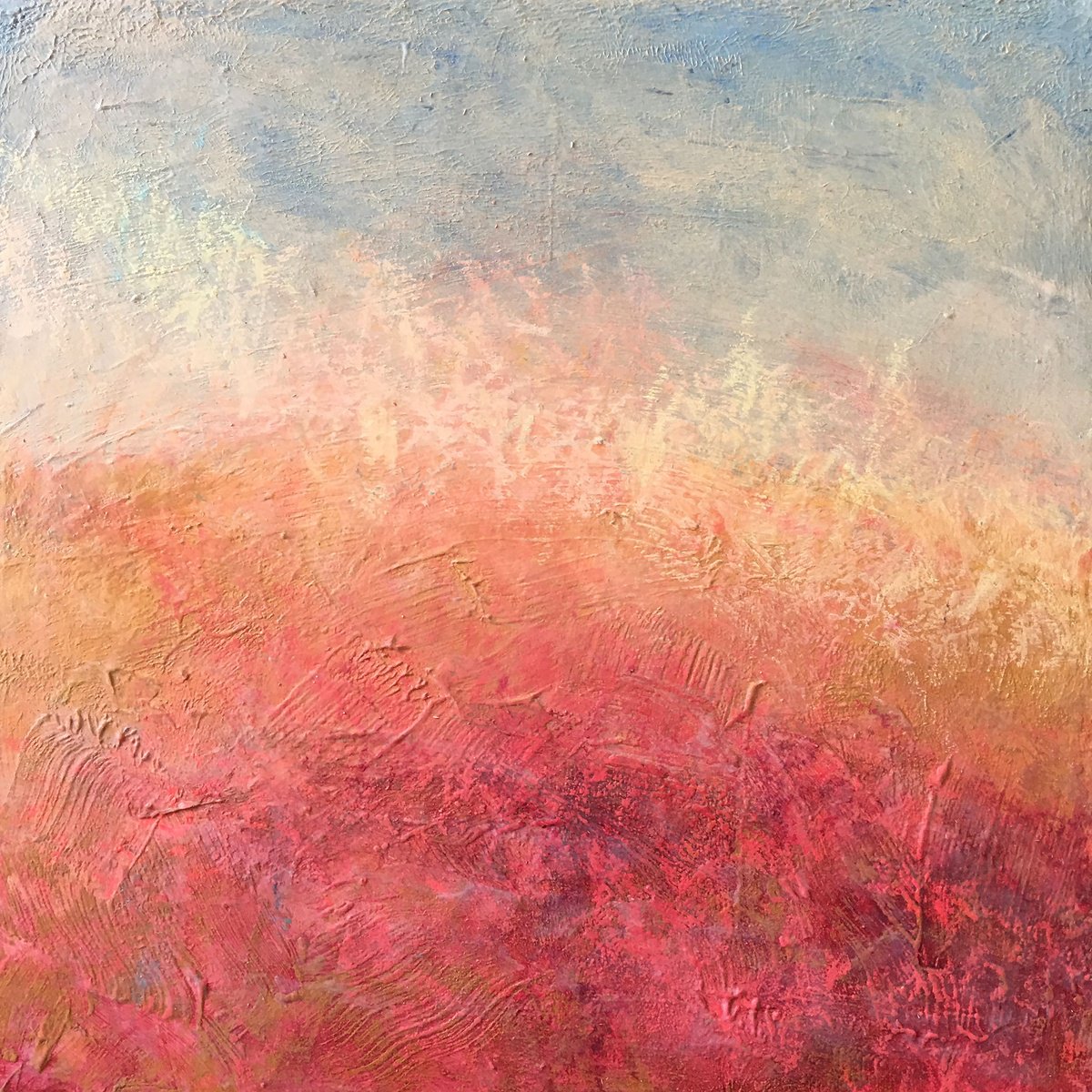 Abstract Landscape Painting By Dena Adams, 24 X 24, Aura, Original Artwork