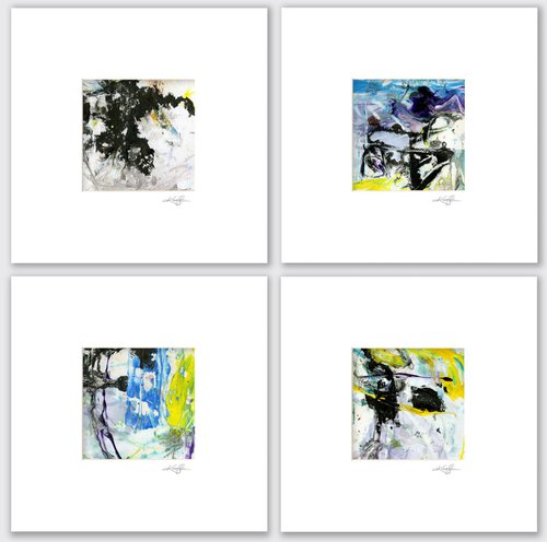 Abstraction Collection 11 - 4 Abstract Paintings by Kathy Morton Stanion