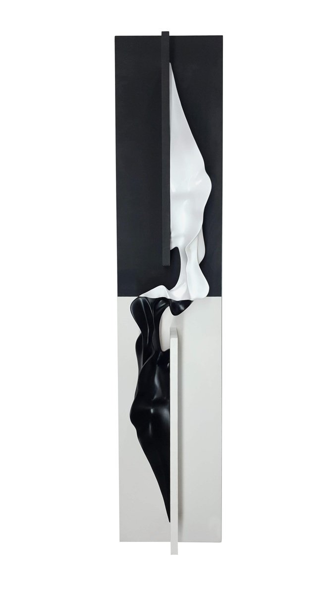 Surrealistic Portrait Sculpture By Aboud Fares, 12 X 57, The Edge, Original Artwork