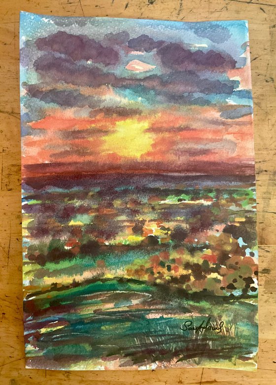 Blackmore Vale Sunset, Dorset