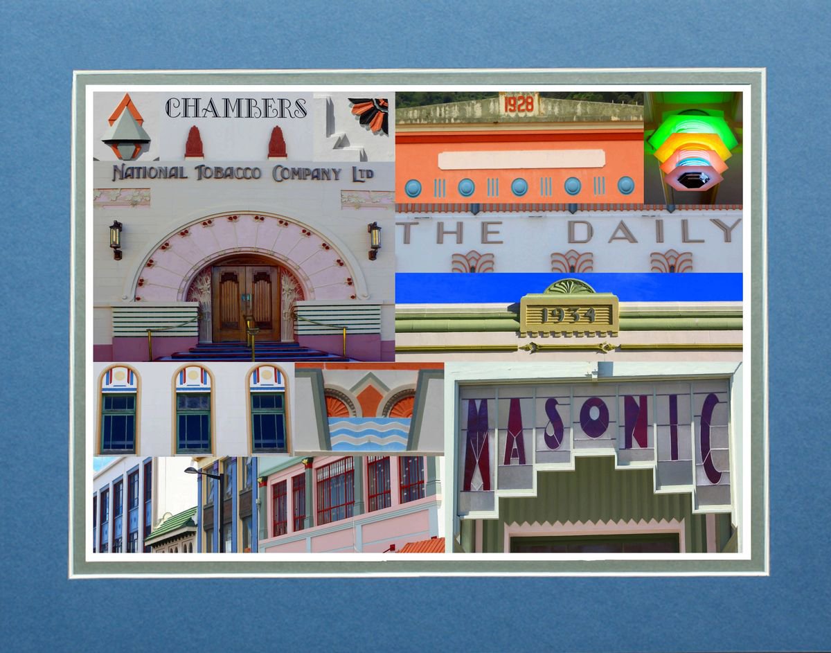Art Deco Collage Napier by Robin Clarke