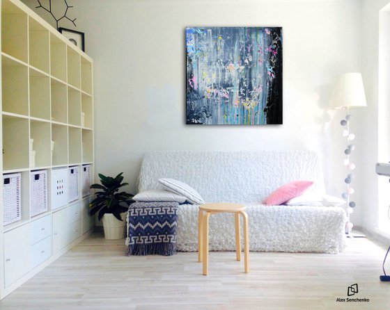 90x90cm /abstract painting /  Abstract 122
