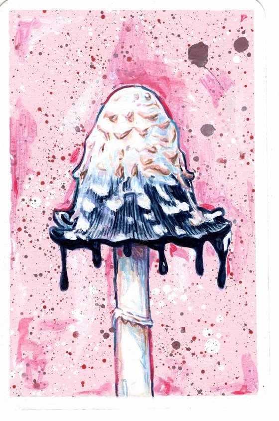 Shaggy ink cap mushroom