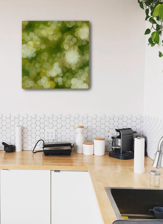 Sunlight Through Leaves Green and Gold Nature