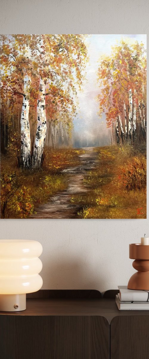 Golden Birches by Tanja Frost
