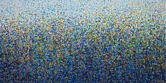 Katoomba Bush Dance 152 x 76cm acrylic on canvas