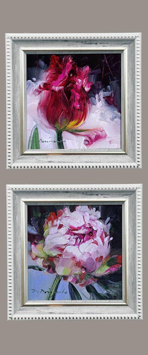 Peony Tulip by Nataly Derevyanko