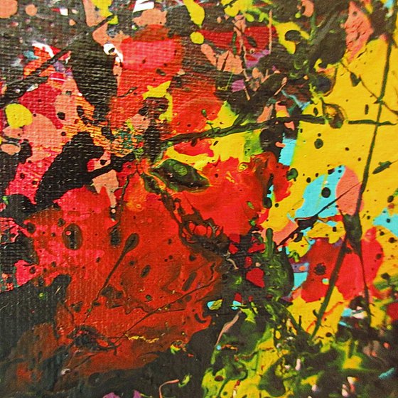 AUTUMN, Pollock style, framed