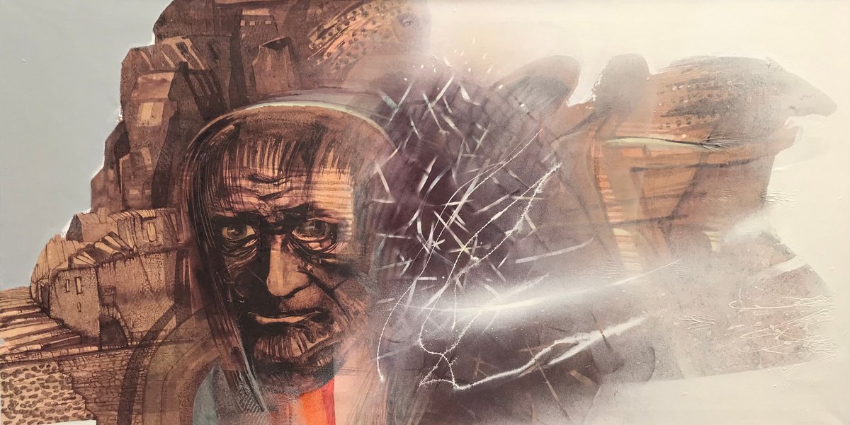 Organic Portrait Oil Painting By Marina Volkova, 53 X 28", Miracle Of Memory, Original Artwork