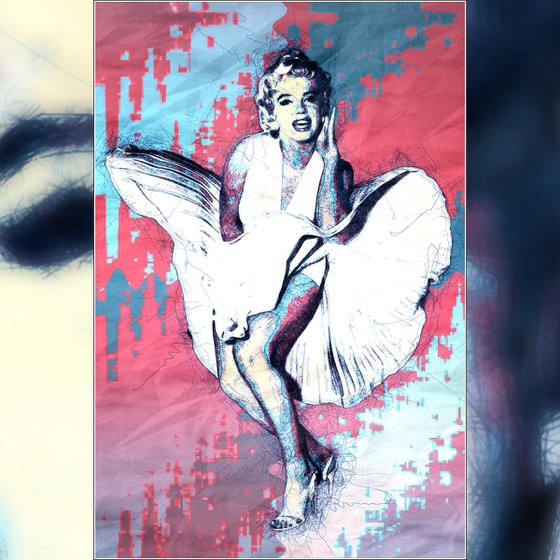 Marilyn Monroe Inspired Andy Warhol Style - Pop Art Modern Poster 1 Stylised Art
