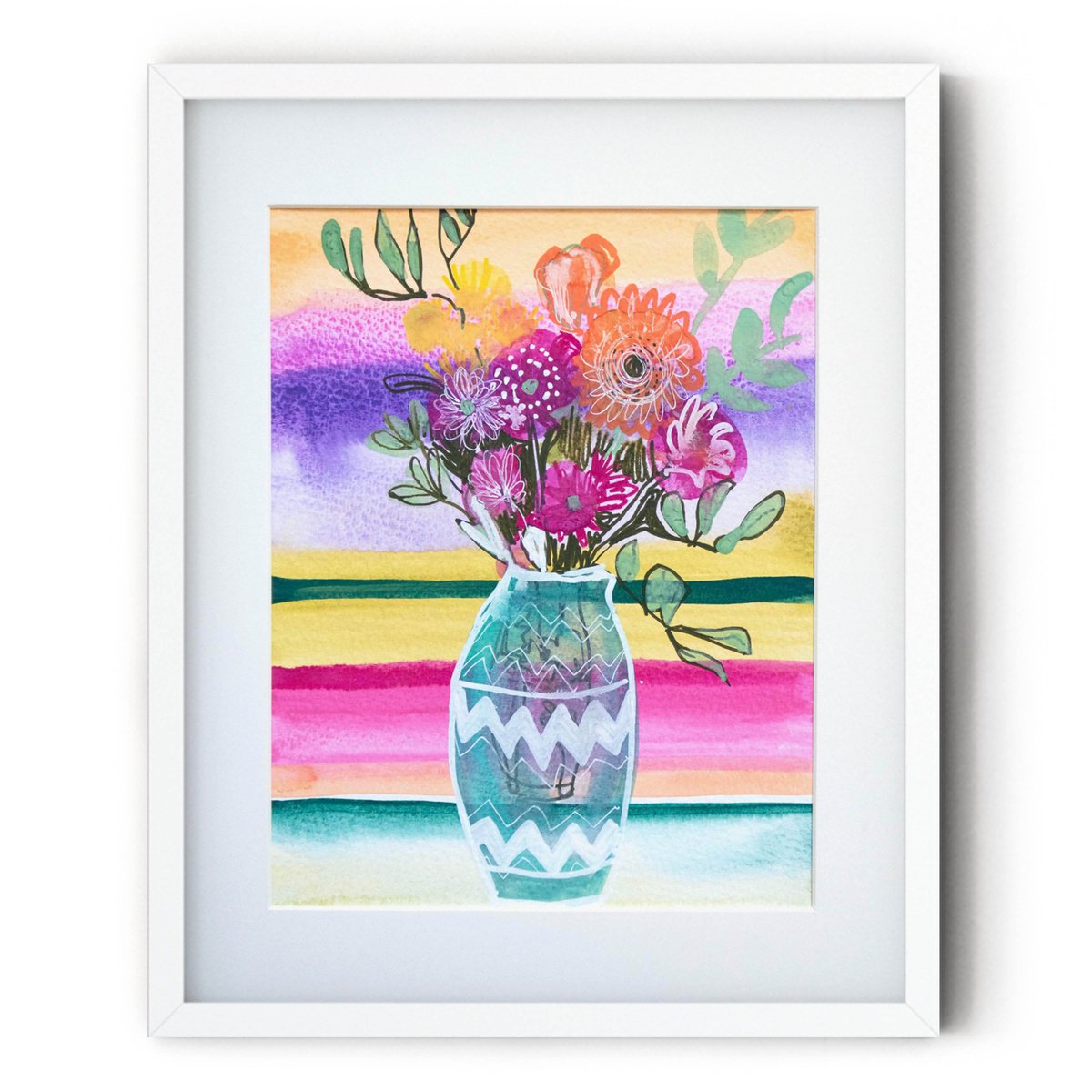Joyful Vase of Flowers by Suzie Cumming