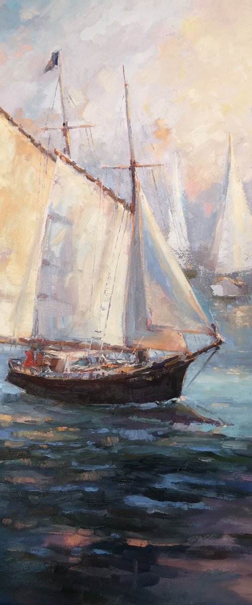 Atlantic fog 20x16'' by Alexander Koltakov