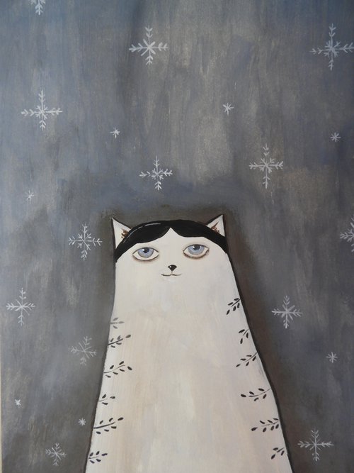 The winter cat by Silvia Beneforti