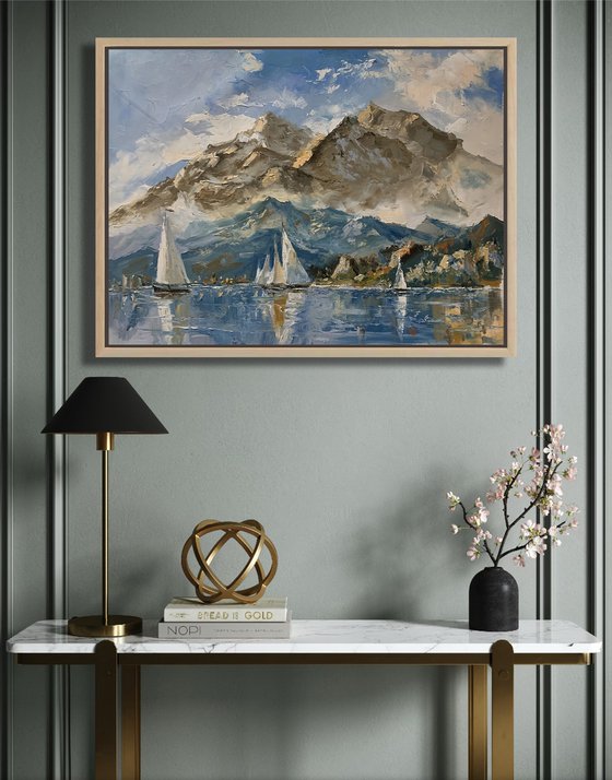 Geneva Sail Dreams,Alps.