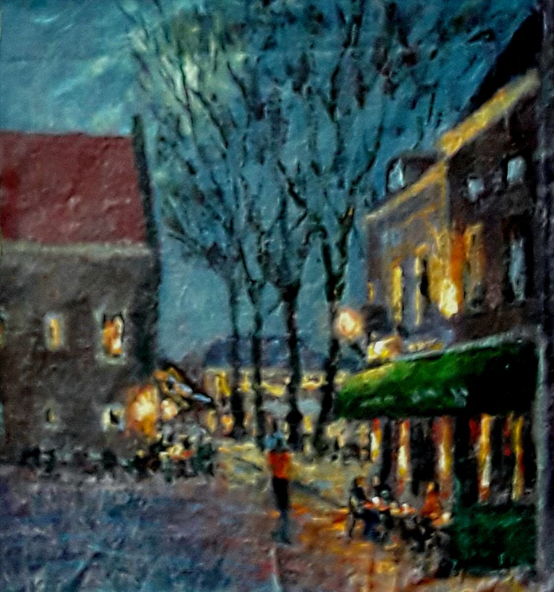 Night cafes in Delft by Dimitris Voyiazoglou