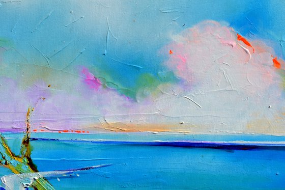Boat and Seagulls on Seashore