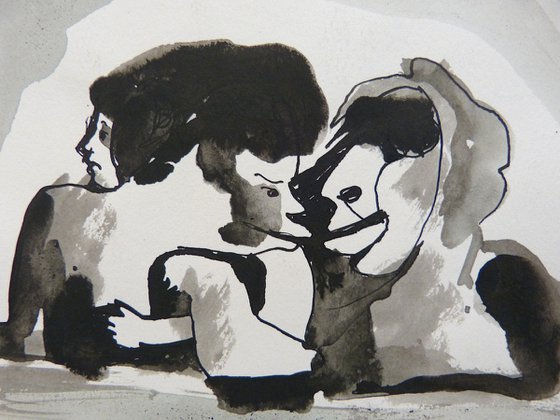 The Surrealist Trio, 24x32 cm