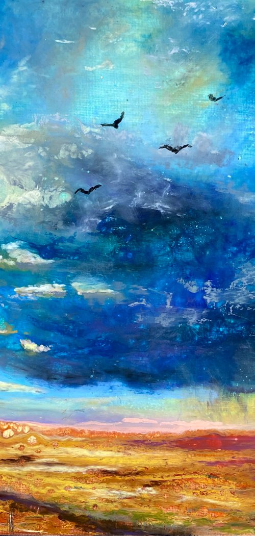 Before the storm. Encaustic. by Larisa Batenkova