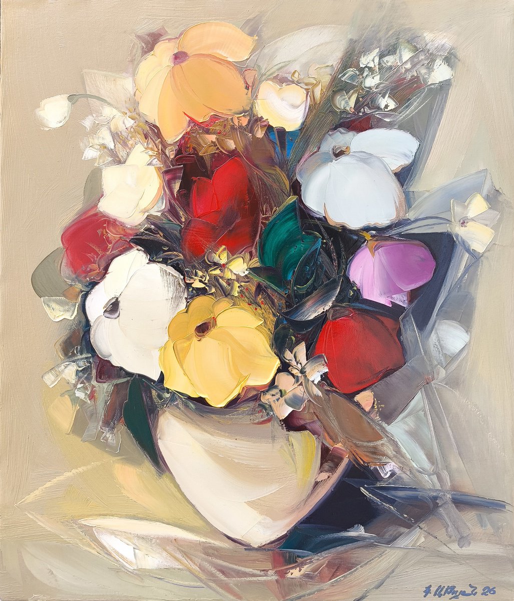 Colorful Petals By Kamo Atoyan, 20 X 24, Artwork For Sale On Artfinder