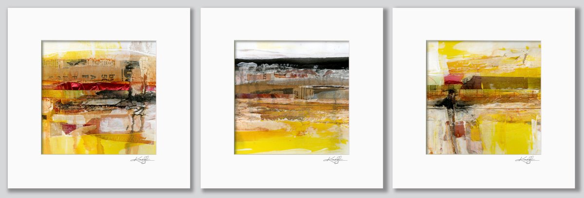 Expressive Painting , Layered Stories Collection 1 By Kathy Morton Stanion, 36 X 12, Artwork For Sale On Artfinder