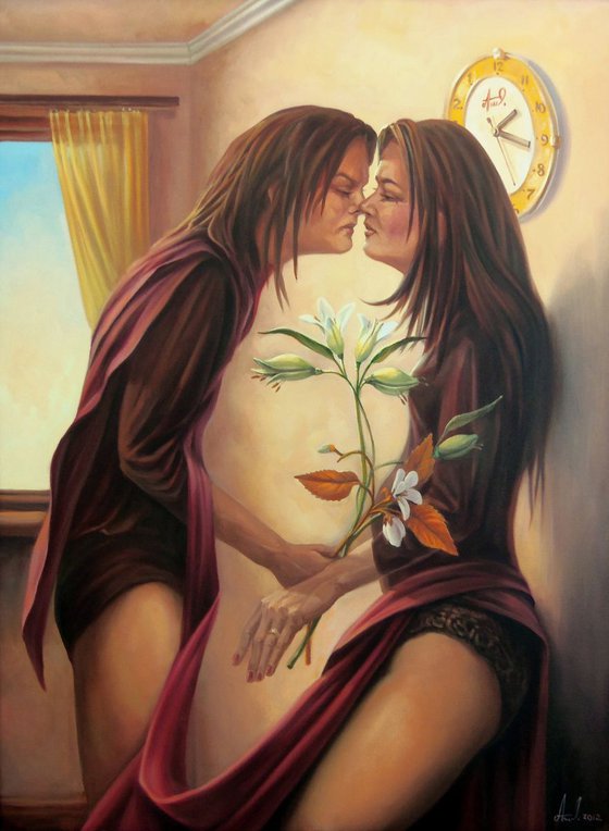 Nostalgie 60x80cm, oil painting, surrealistic artwork