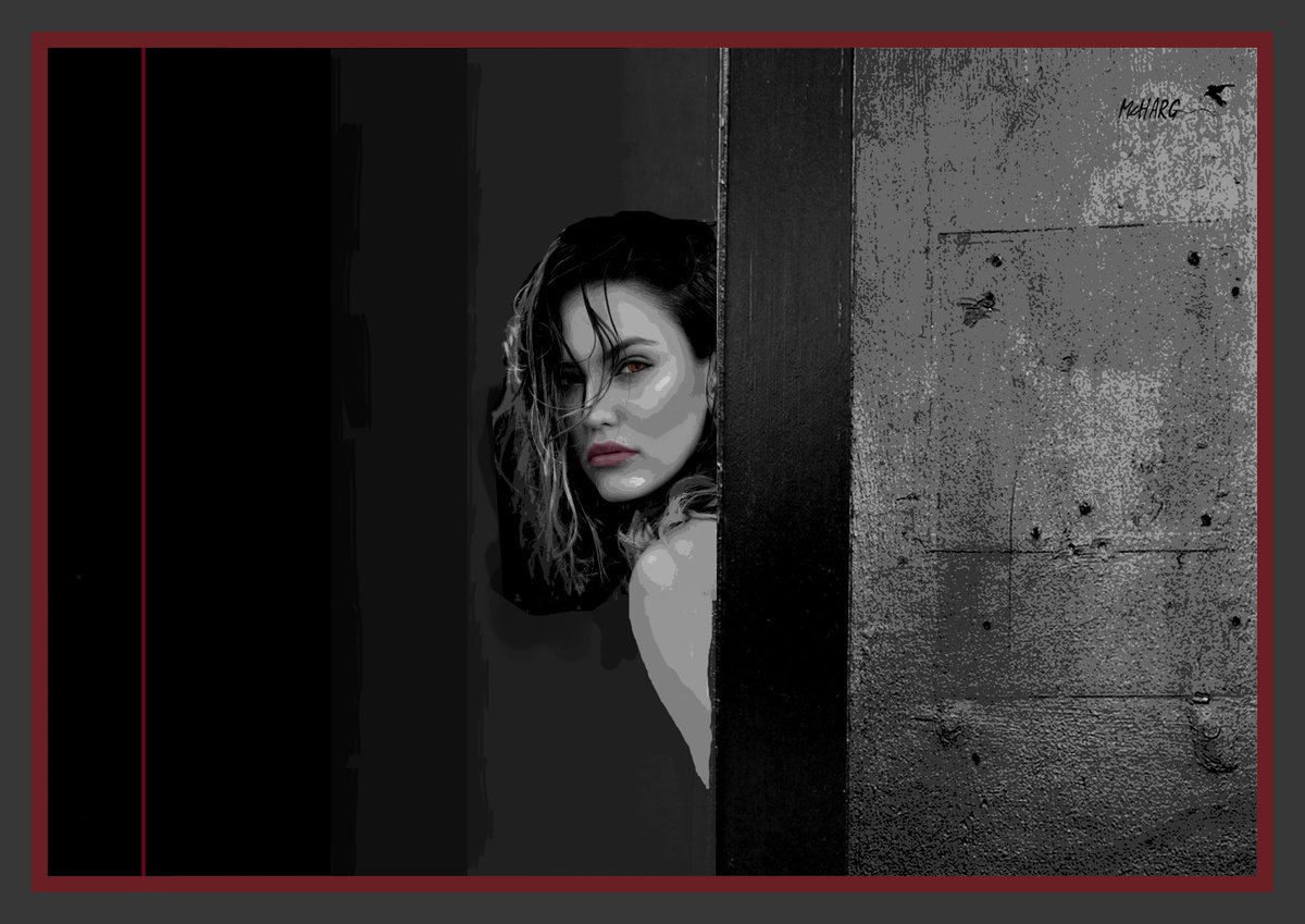 Expressive Portrait Painting By Joe Mcharg, 42 X 30, Peering Into The Unknown 30X42, Original Artwork