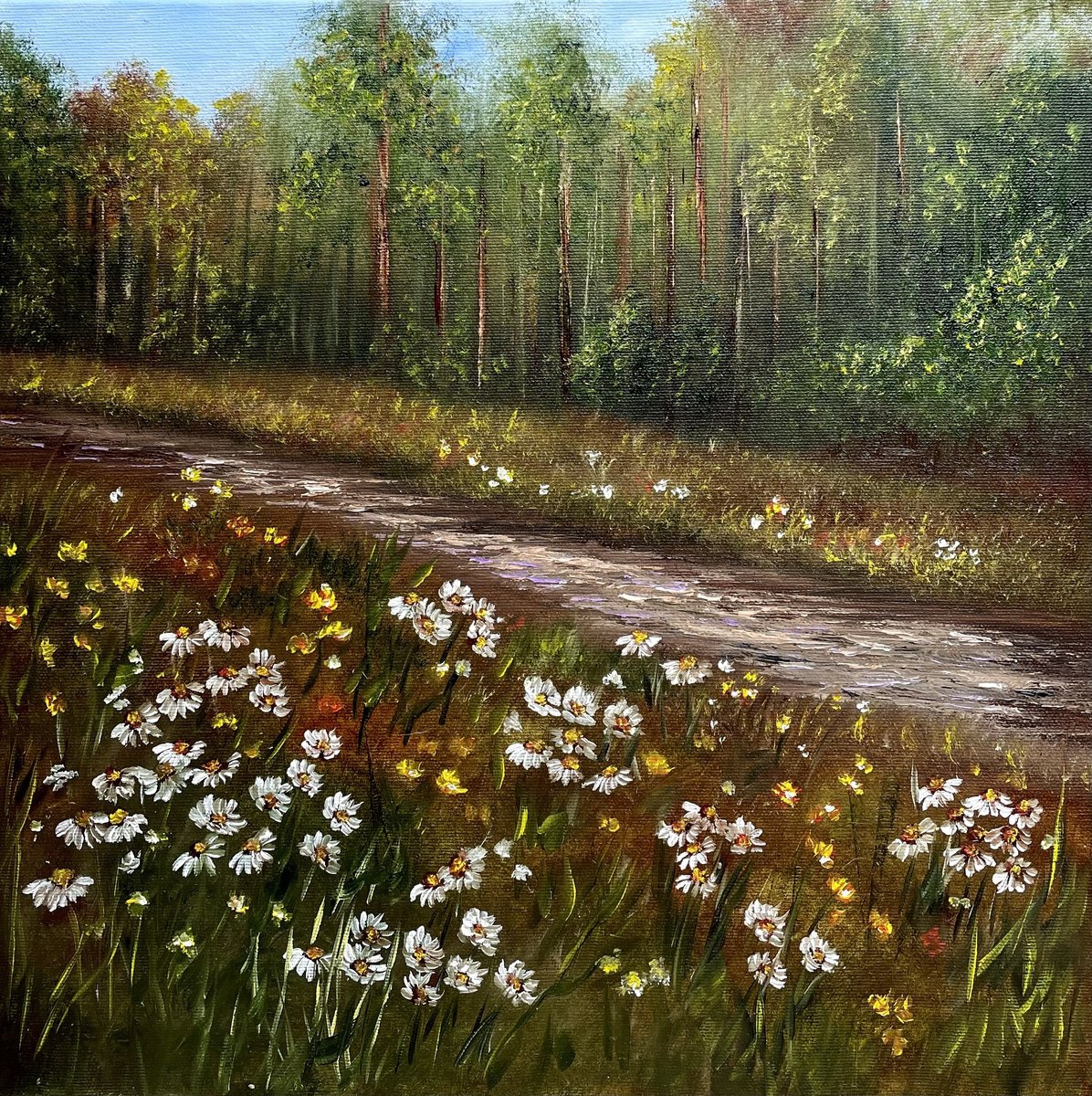 Blooming path near the forest by Tanja Frost