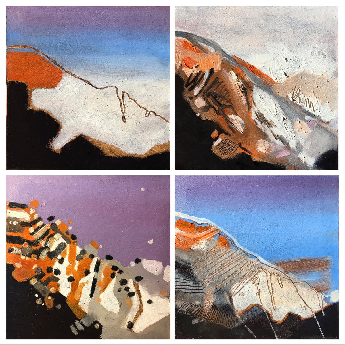 4 landscape variations. by Tatiana Chuprikova