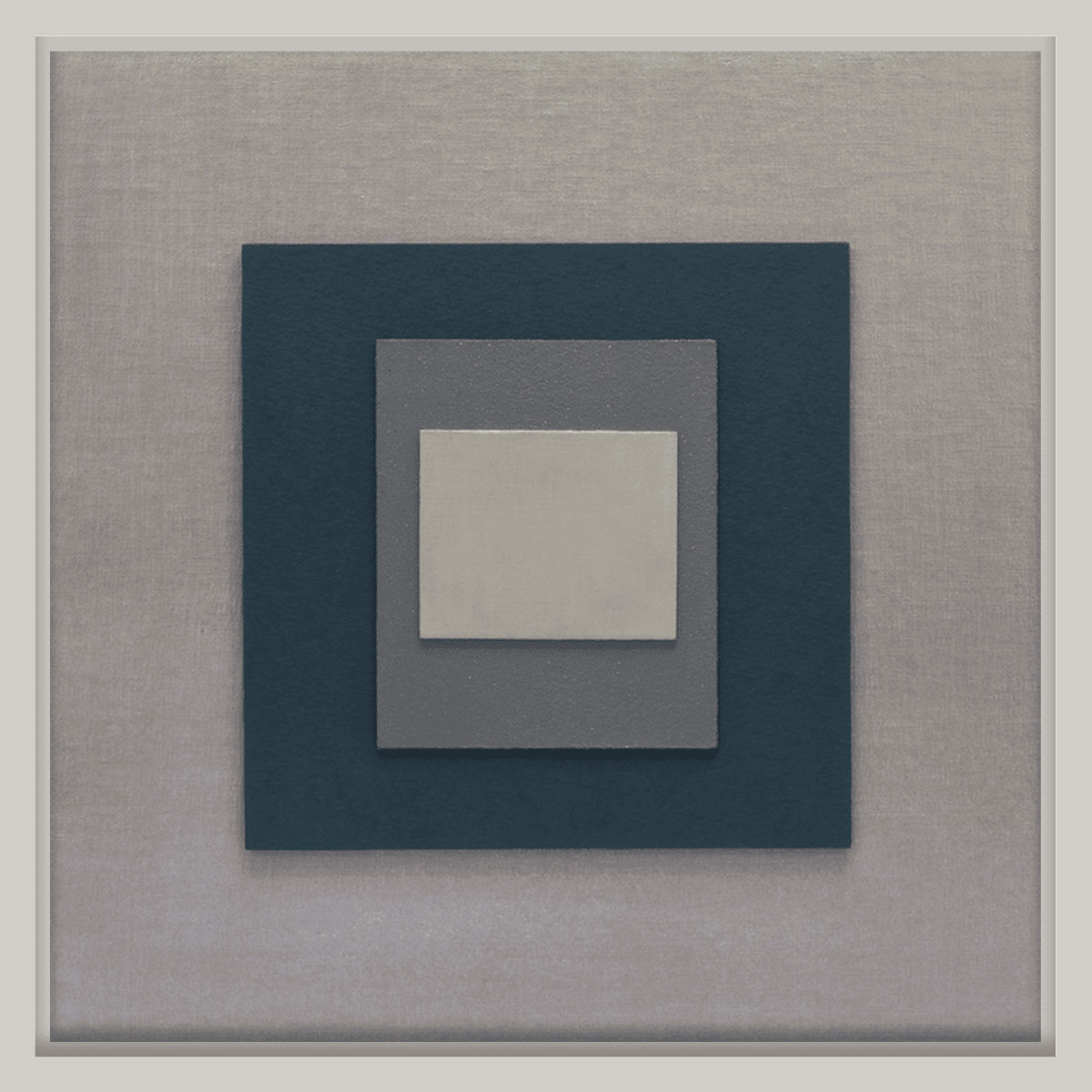 POLAR LIGHT - 3 Dimensional Painting + Collage Linen Relief by Rich Moyers