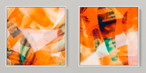META COLOR III - PHOTO ART 150 X 75 CM FRAMED DIPTYCH by Sven Pfrommer