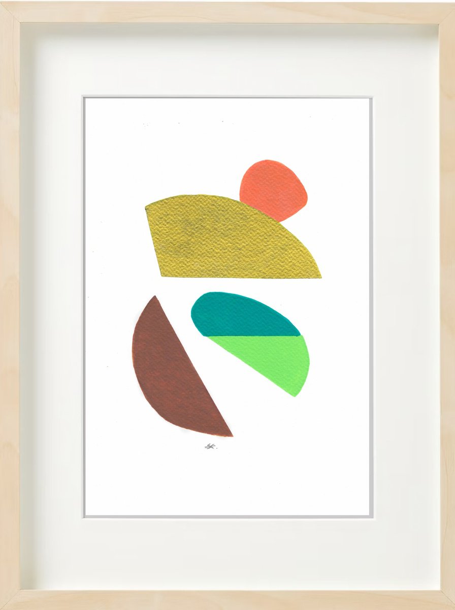 Abstract Acrylic Painting By Carla Sa Fernandes, 13 X 17, Ss96.S1, Original Artwork