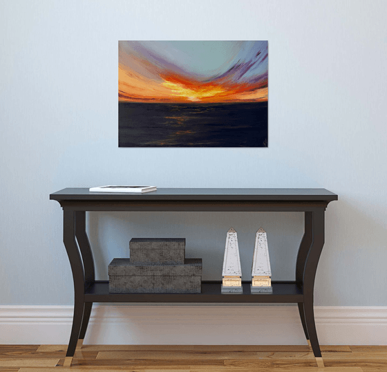 Sunset over the ocean