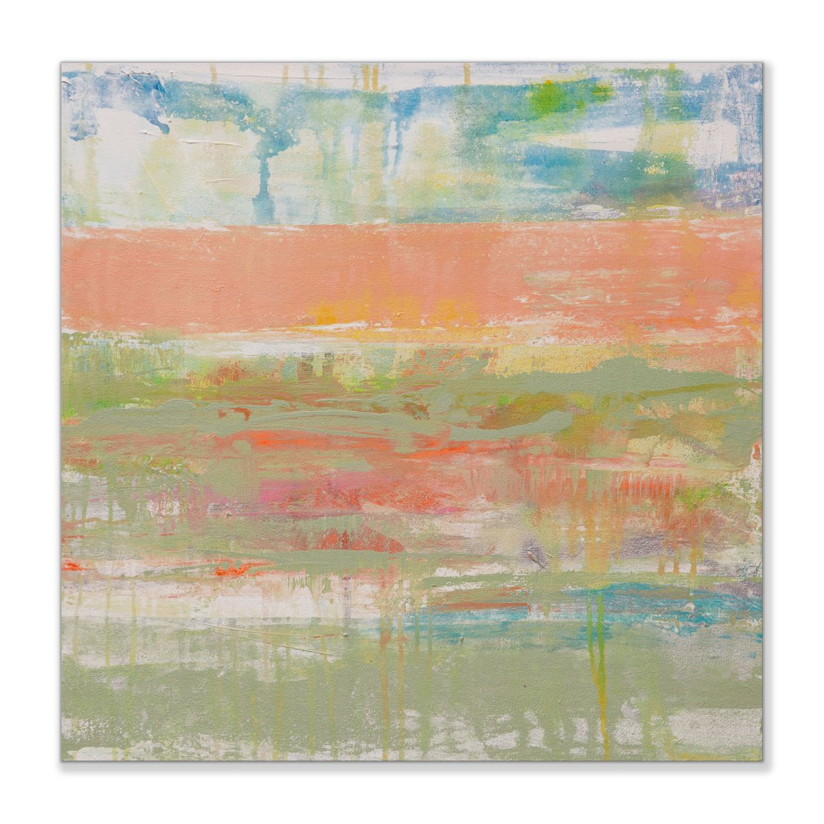 Abstract Painting By Hilary Winfield, 24 X 24, Quiet Formation, Original Artwork