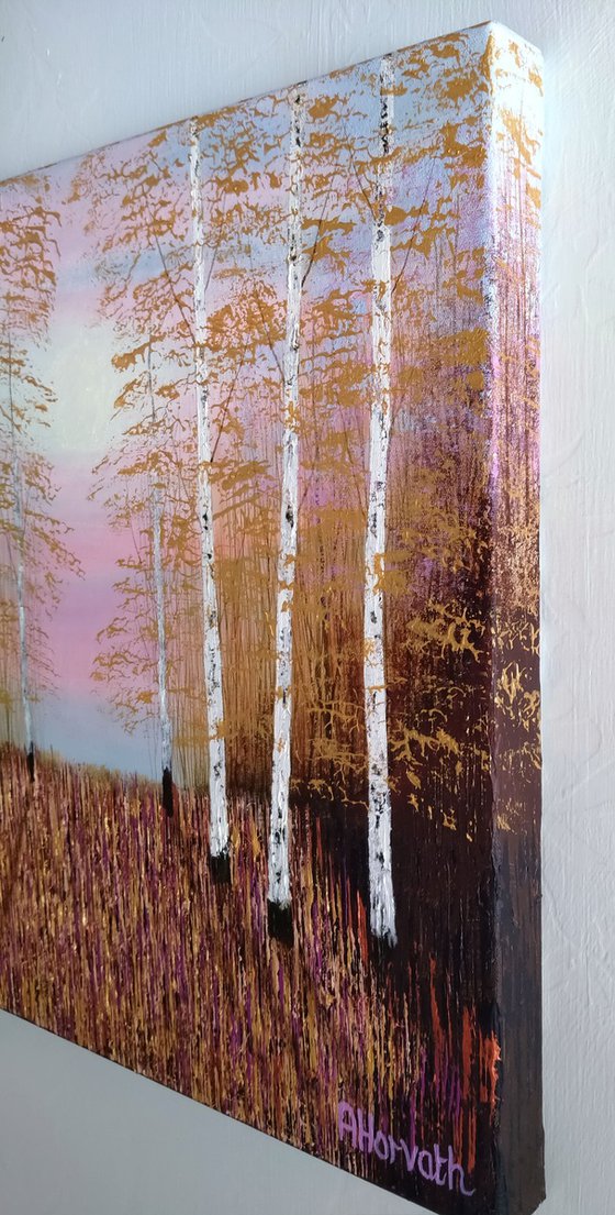 Gold and Rose Forest Light
