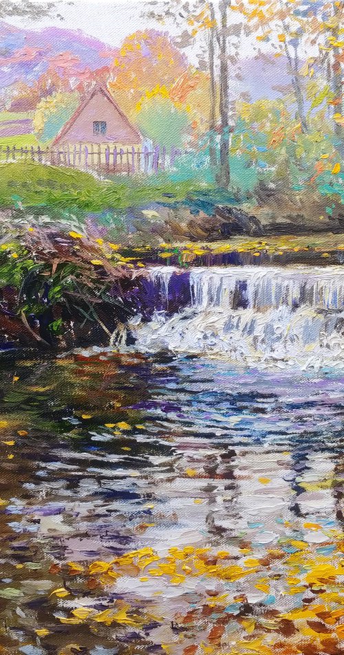 Mountain river. by Svitlana Gunchenko