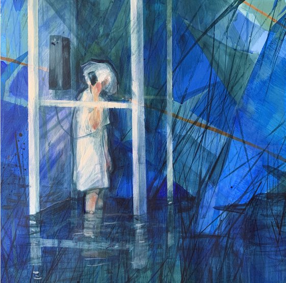 Talk to God, Spiritual Art, Acrylic 110x120cm