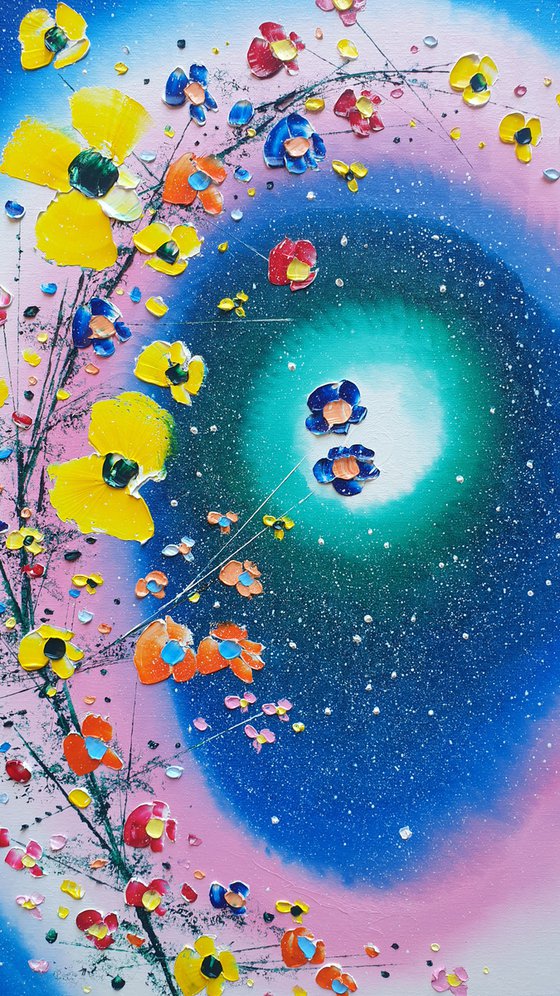 "Galactic Flowers in Love"