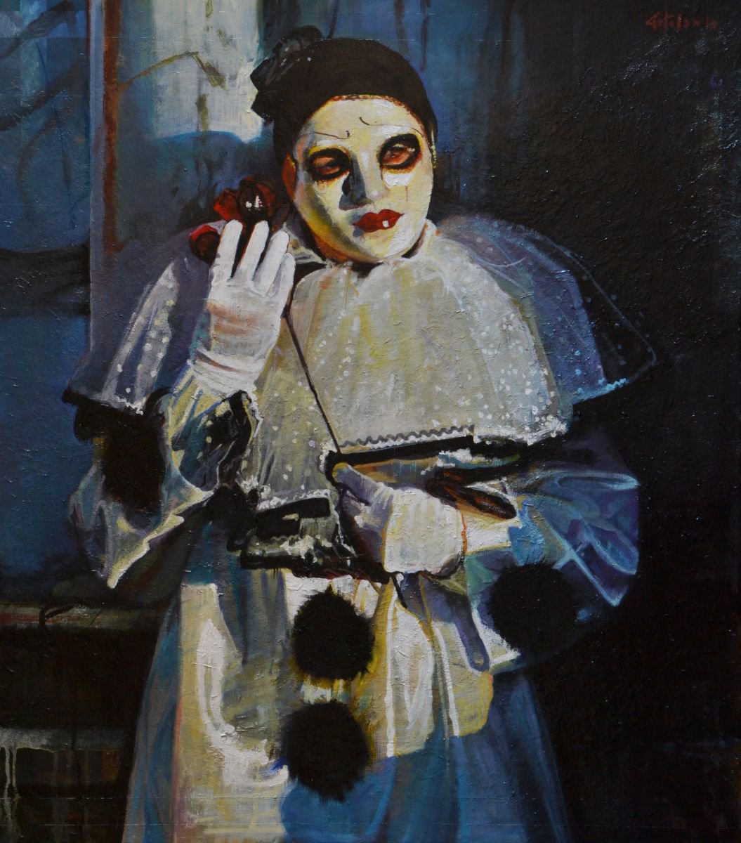 Photorealistic Oil Painting , Ridi Pagliaccio By Marco Ortolan, 28 X 31, Artwork For Sale On Artfinder
