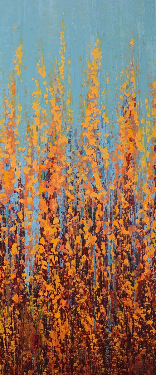 Autumn Trees - Color Field by Suzanne Vaughan