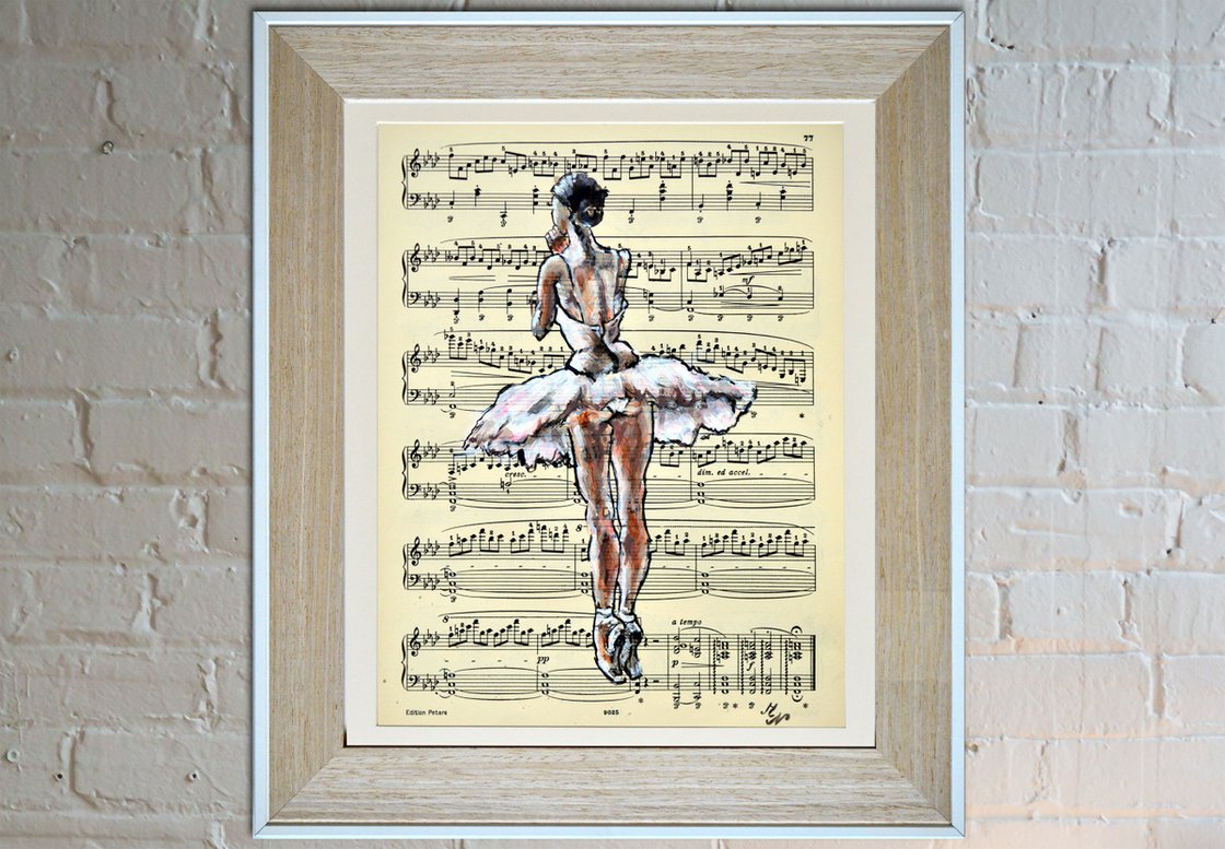 Ballerina I- Music Page Collage: Misty Lady - M. Nierobisz | Artfinder
